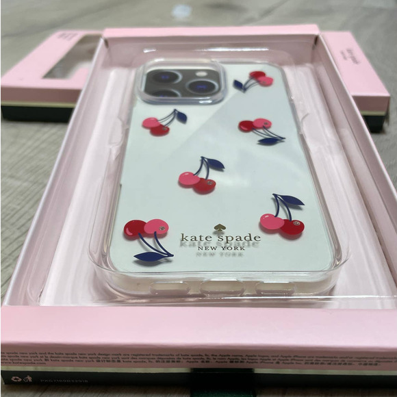 Kate Spade Iphone 12 Pro Max Cherry Jeweled Dancing Clear Phone Case - Picture 2 of 7